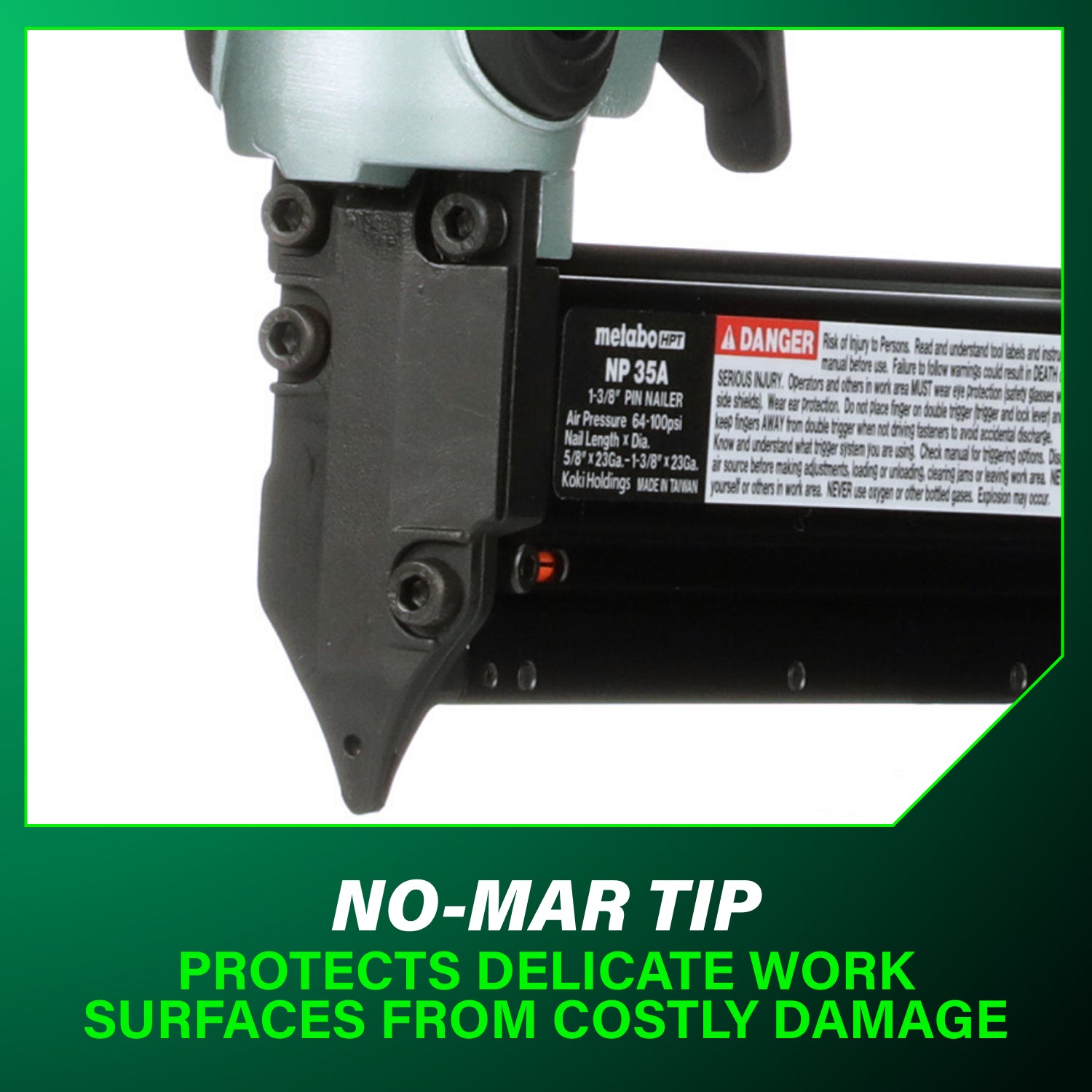 METABO NP35AM 1-3/8 Inch 23 Gauge Micro Pin Nailer