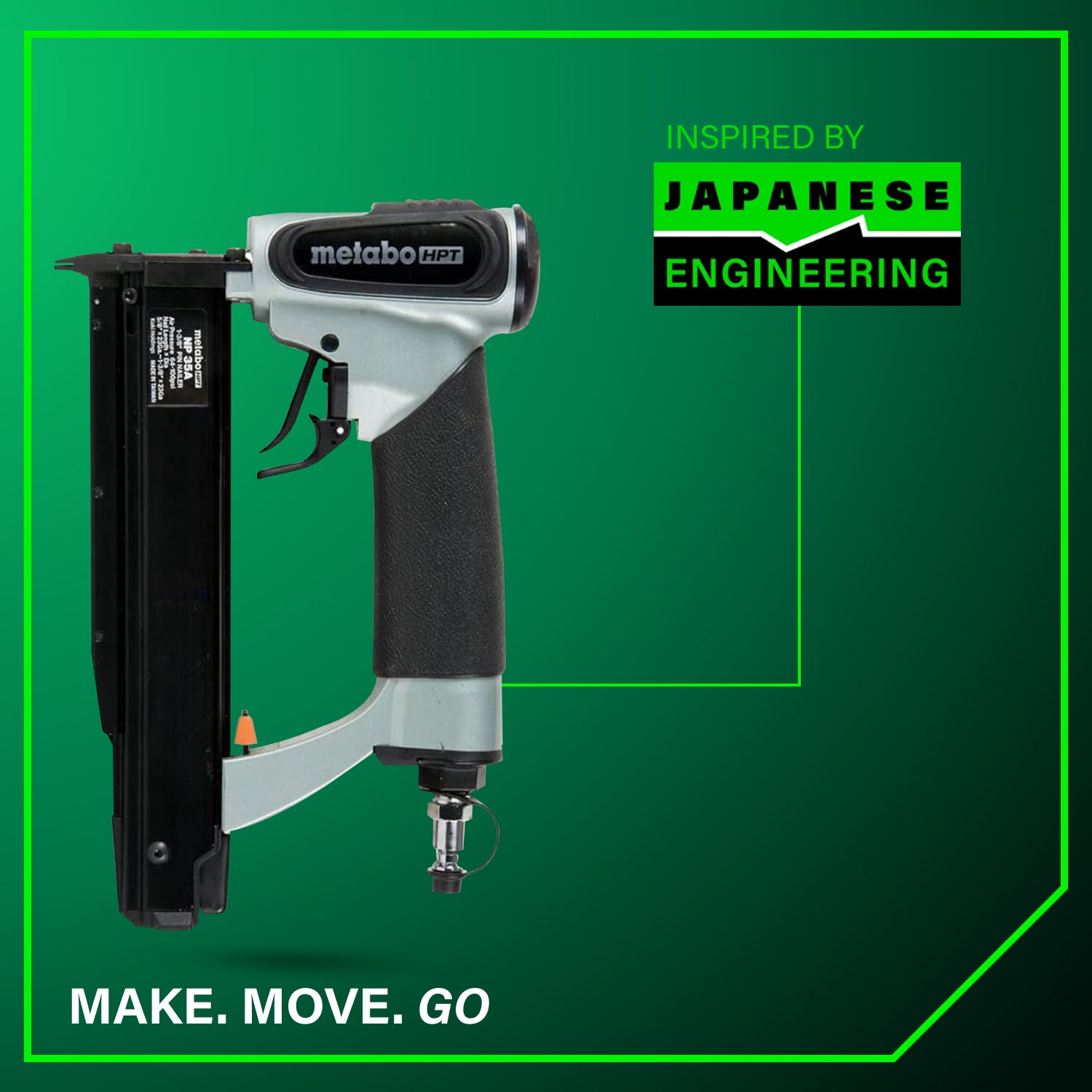 METABO NP35AM 1-3/8 Inch 23 Gauge Micro Pin Nailer