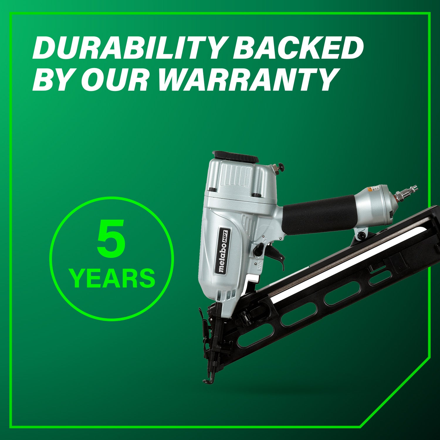 METABO NT65MA4M 2-1/2 Inch 15 Gauge Angled Finish Nailer with Air Duster