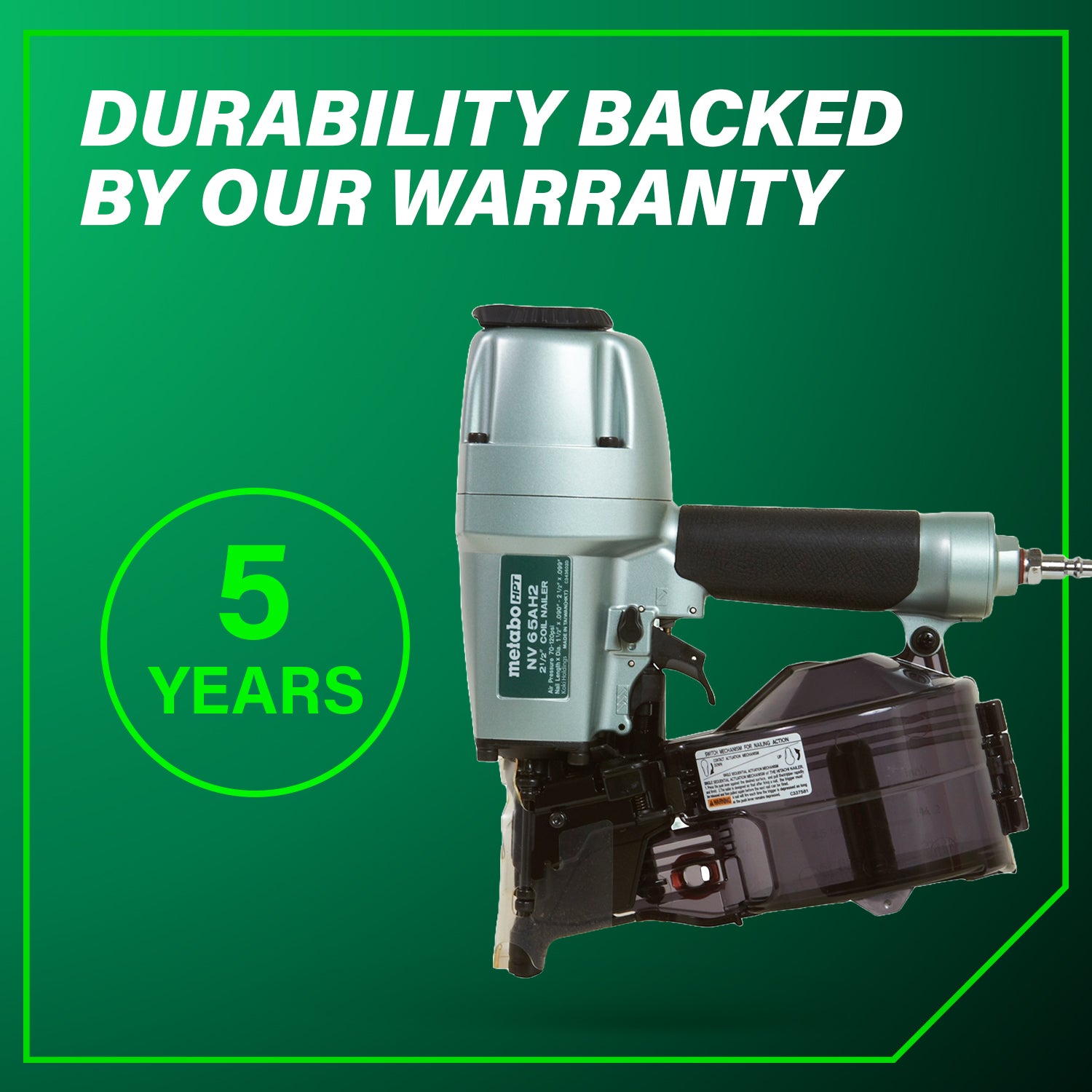 METABO NV65AH2M 2-1/2 Inch Coil Siding Nailer