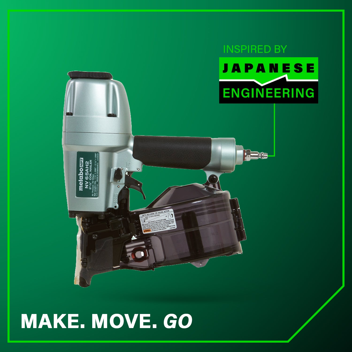 METABO NV65AH2M 2-1/2 Inch Coil Siding Nailer