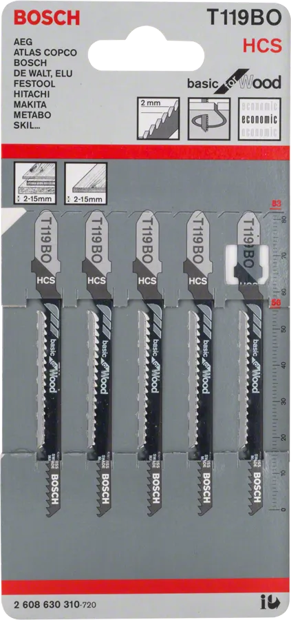 Bosch T119BO 5-Piece 3-1/4