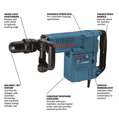 BOSCH 11316EVS 14 Amp SDS-max® Demolition Hammer