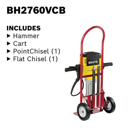 BOSCH BH2760VCB Brute 1-1/8 In. Hex Breaker Hammer with Basic Cart