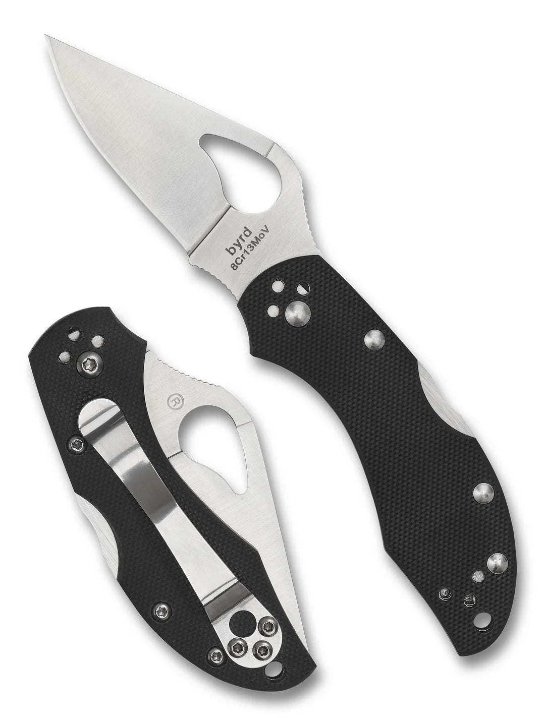 Spyderco Byrd Robin 2 Black G-10 - PlainEdge (BY10GP2)