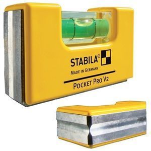 STABILA 11901 Magnetic Pocket Level PRO with Holster Yellow