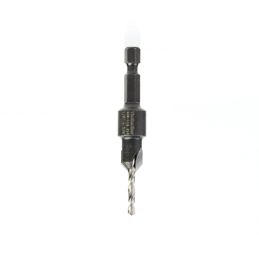 TIMBERLINE 608-116 Carbide Tipped Countersink 1/8 D x 1/4 Quick Release Hex SHK for Wood Screw #10