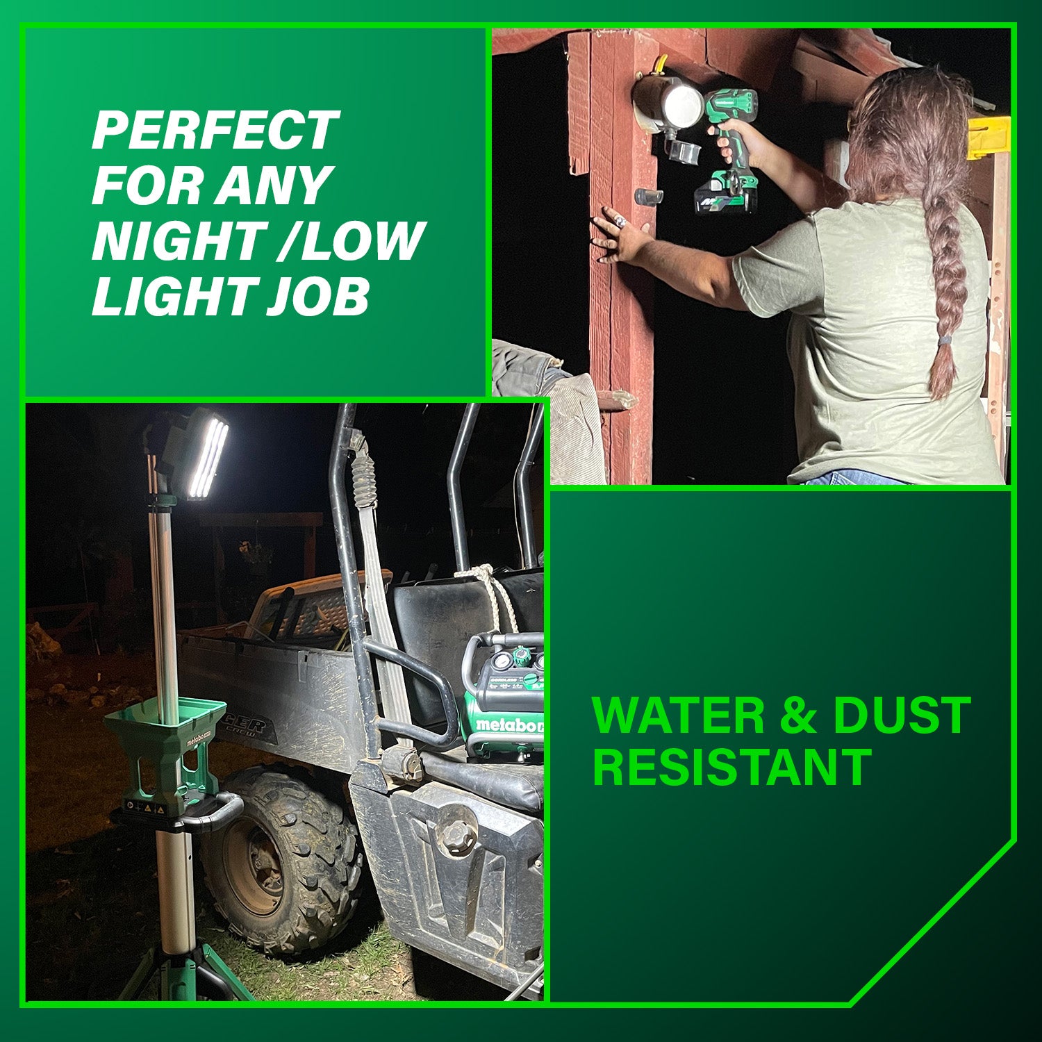 METABO UB18DG 18V MultiVolt™ Cordless 4,000 Lumen LED Tripod Site Light (Tool Body Only)