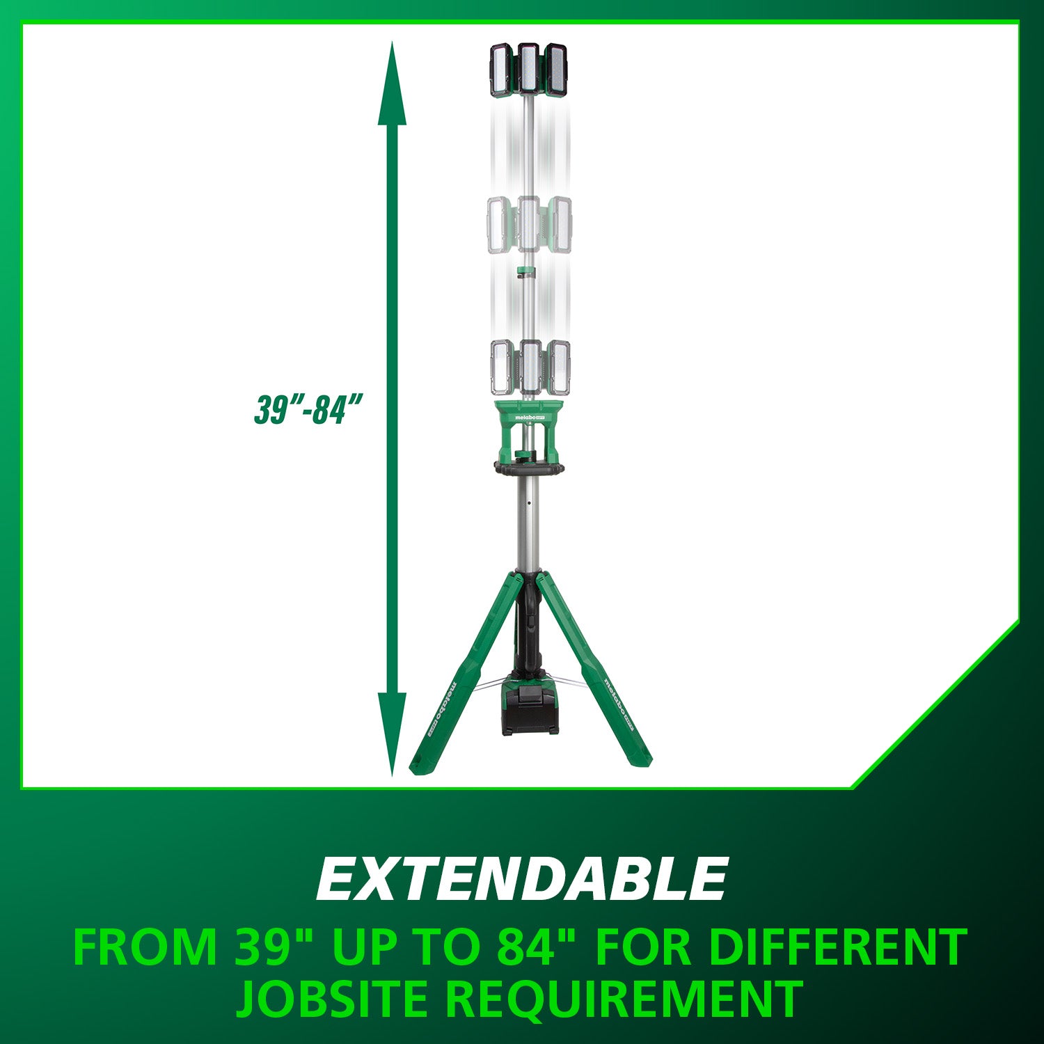METABO UB18DG 18V MultiVolt™ Cordless 4,000 Lumen LED Tripod Site Light (Tool Body Only)