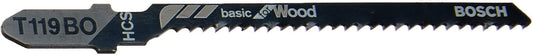 BOSCH T119BO3 3", 12TPI, HCS Bosch Shank Jigsaw Blade  (3 pk)