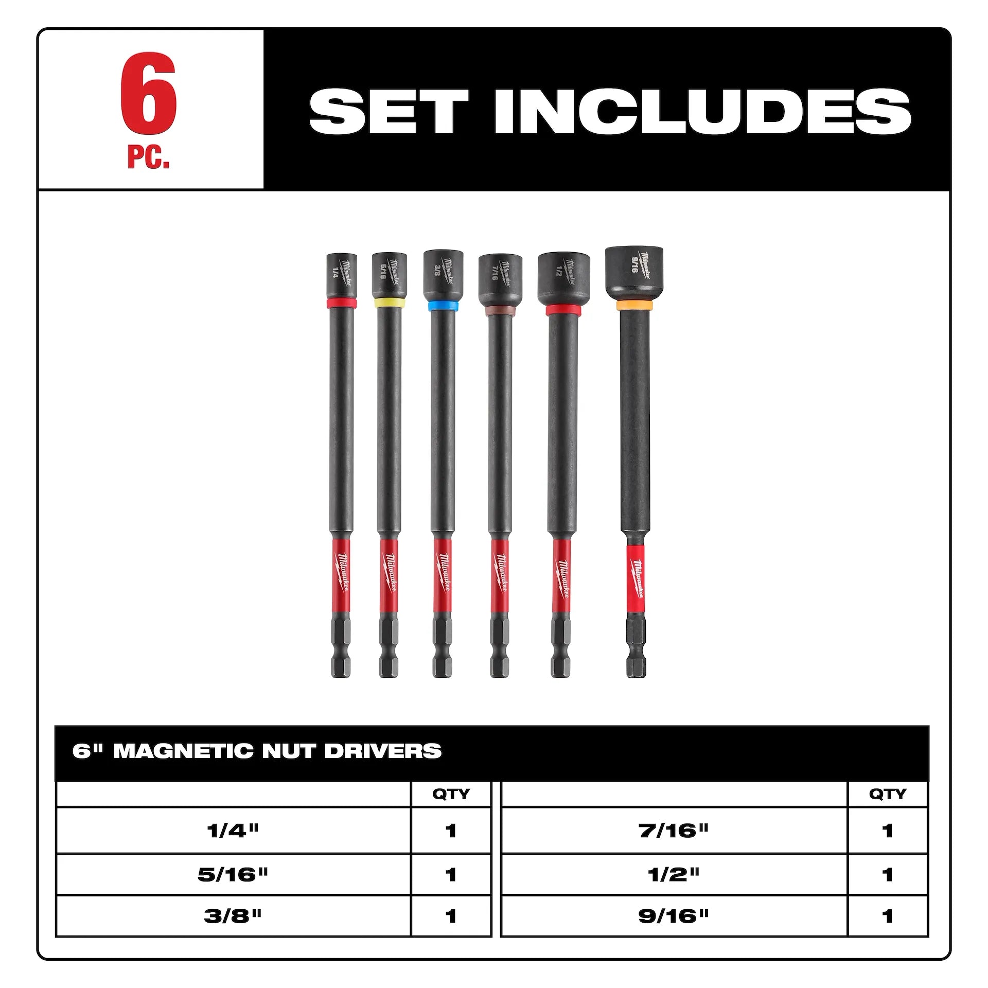 MILWAUKEE 49-66-4567 6PC 6