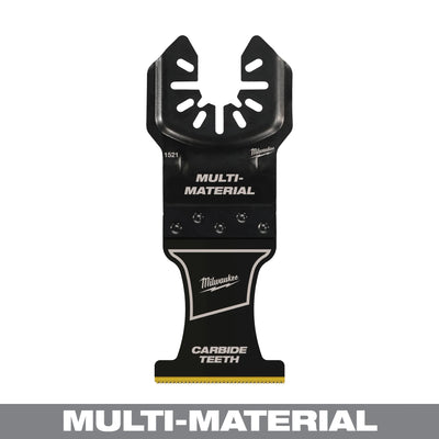 MILWAUKEE 49-25-1521 1-3/8” Carbide Teeth Multi-Material Universal Fit Oscillating Multi-Tool Blade (1 PK)