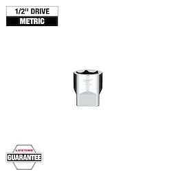 MILWAUKEE 45-34-2028 1/2" Drive Metric 6-Point 28mm Socket with FOUR FLAT™ Sides