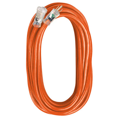 VOLTEC 05-00342 14/3 SJTW Orange and Black Extension Cords with Lighted Ends - 50'