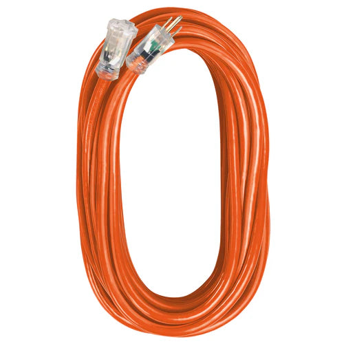 VOLTEC 05-00343 14/3 SJTW Orange and Black Extension Cords with Lighted Ends - 100'