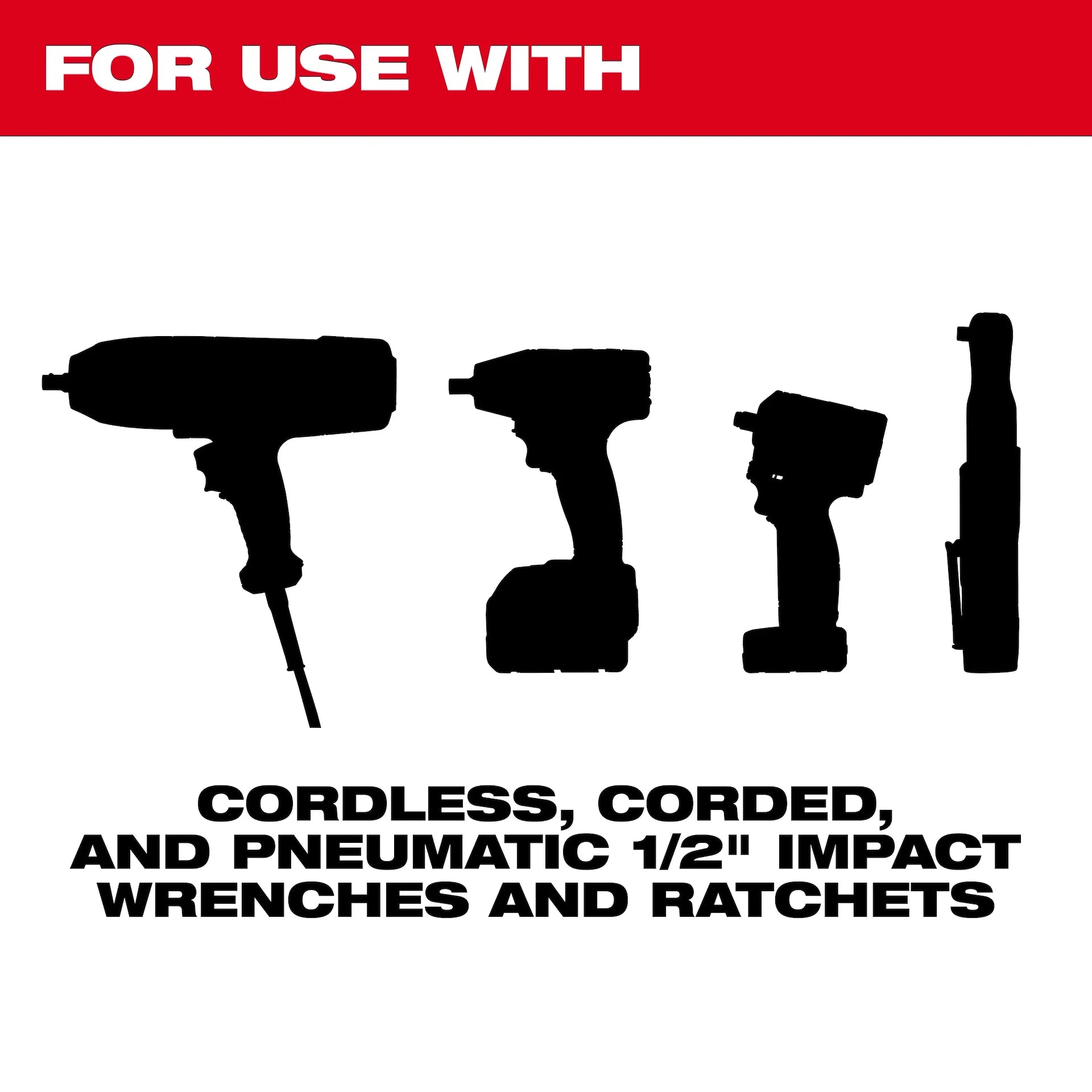 MILWAUKEE 49-66-6802 15PC SHOCKWAVE™ Impact Duty Socket 1/2” Drive SAE Set with PACKOUT™