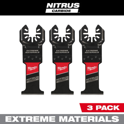 MILWAUKEE 49-25-1573 NITRUS™ Carbide Extreme Materials Universal Fit OPEN-LOK™ Multi-Tool Blade (3 PK)