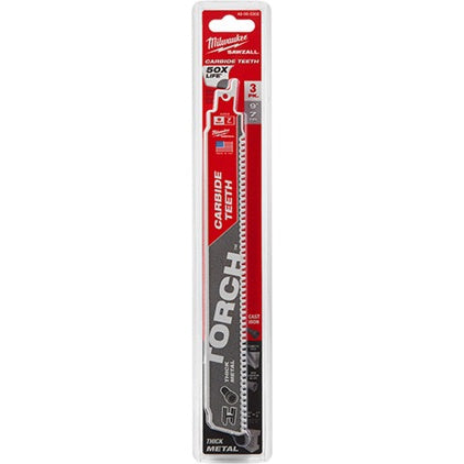 MILWAUKEE 48-00-5302 9" 8TPI The TORCH™ with CARBIDE TEETH 3PK