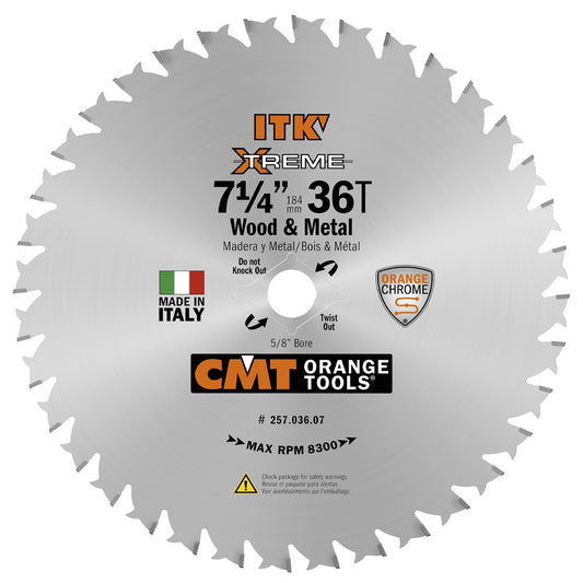 CMT 257.036.07 WOOD & METAL 7-1/4" x 0.067"/0.049" x 5/8" T=36 MATB