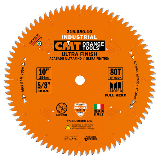 CMT 219.060.08 8-1/2" FULL-KERF INDUSTRIAL ULTRA-FINISH BLADE B=5/8" T=60 Hi-ATB+TCG