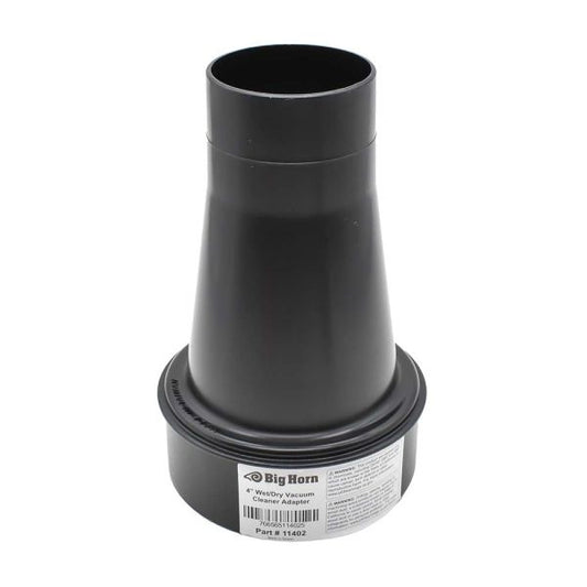 BIG HORN 11402 4" WET/DRY VACUUM CLEANER ADAPTER