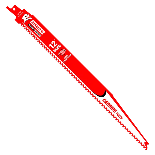 DIABLO DS1206CWS 12" 5/7TPI Demo Demon™ Carbide Teeth Reciprocating Saw Blade for Nail-Embedded Wood