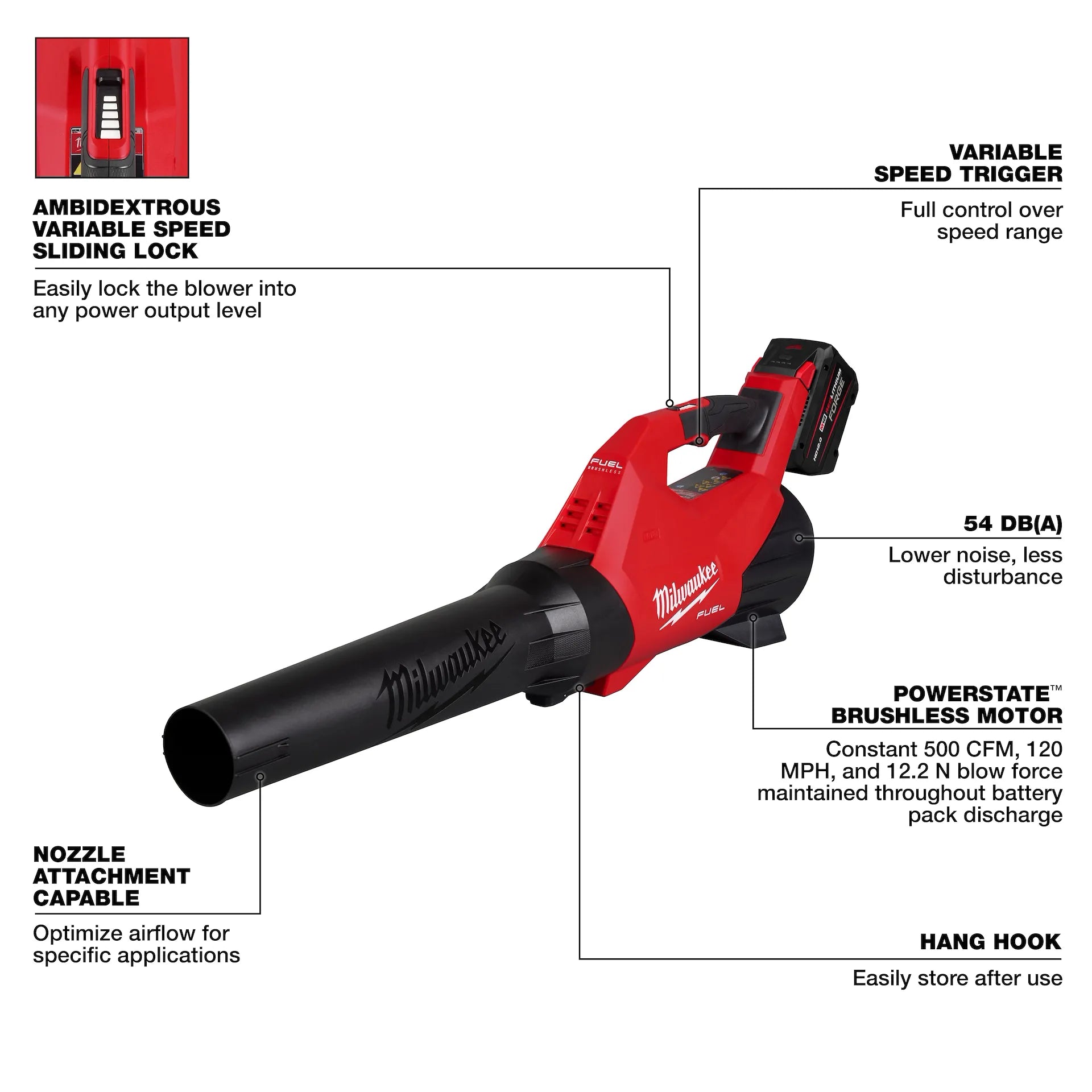 MILWAUKEE 3017-21HD M18 FUEL™ Blower Kit w/ FORGE™ HD12.0 Battery Pack