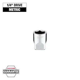 MILWAUKEE 45-34-9040 1/4" Drive 14mm Metric Socket with FOUR FLAT™ Sides