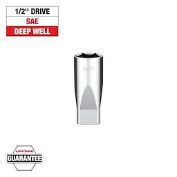 MILWAUKEE 45-34-2102 1/2" Drive SAE 6-Point 1" Deep Socket with FOUR FLAT™ Sides