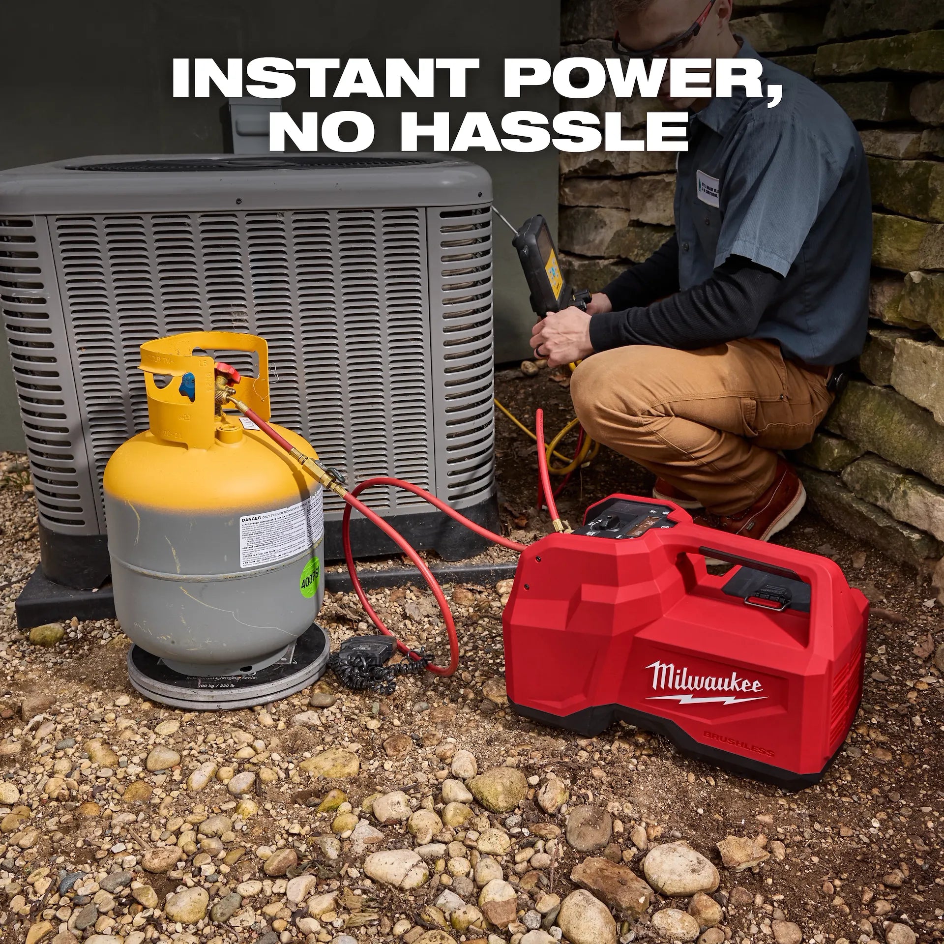 MILWAUKEE 2938-21 M18™ Brushless Refrigerant Recovery Machine Kit