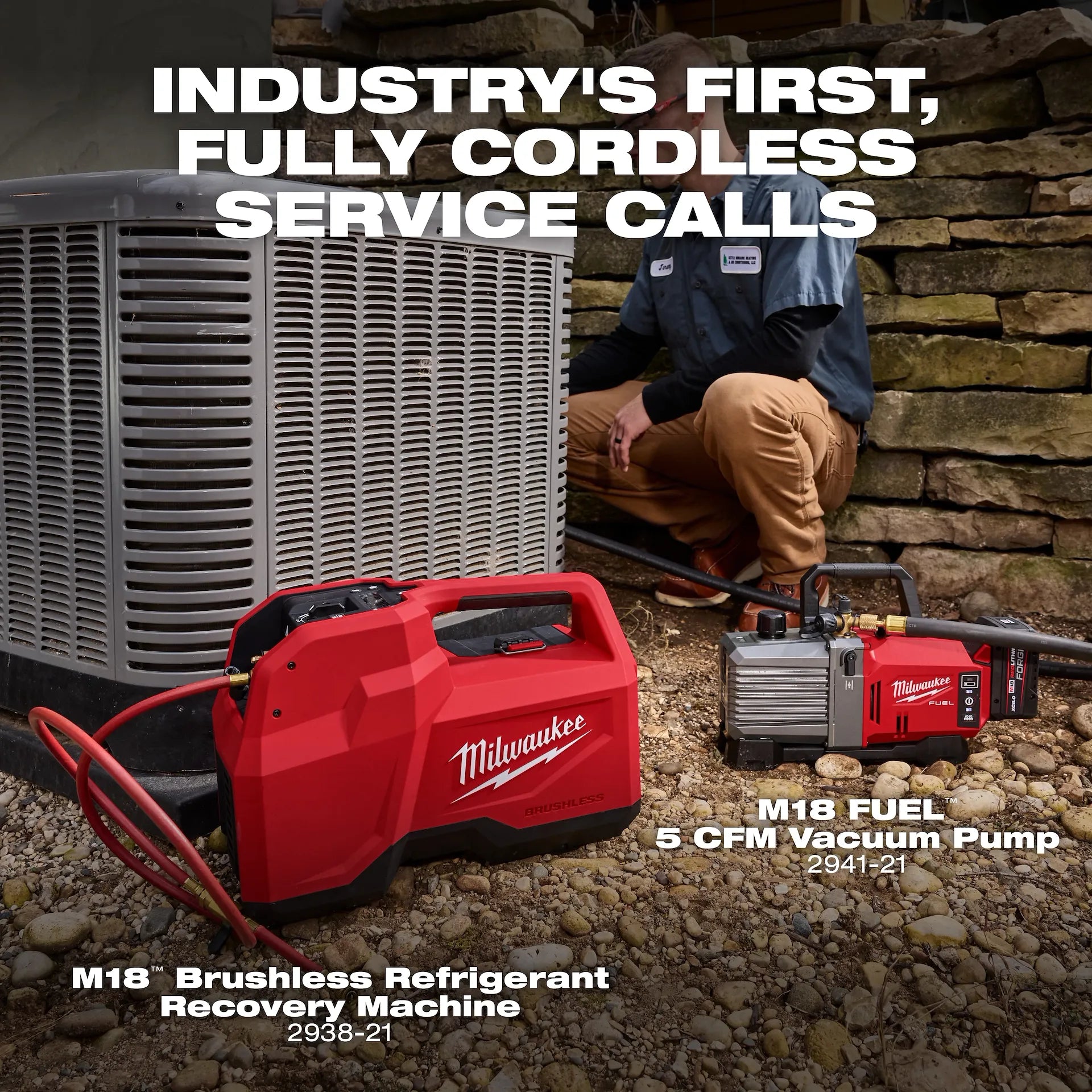 MILWAUKEE 2938-21 M18™ Brushless Refrigerant Recovery Machine Kit