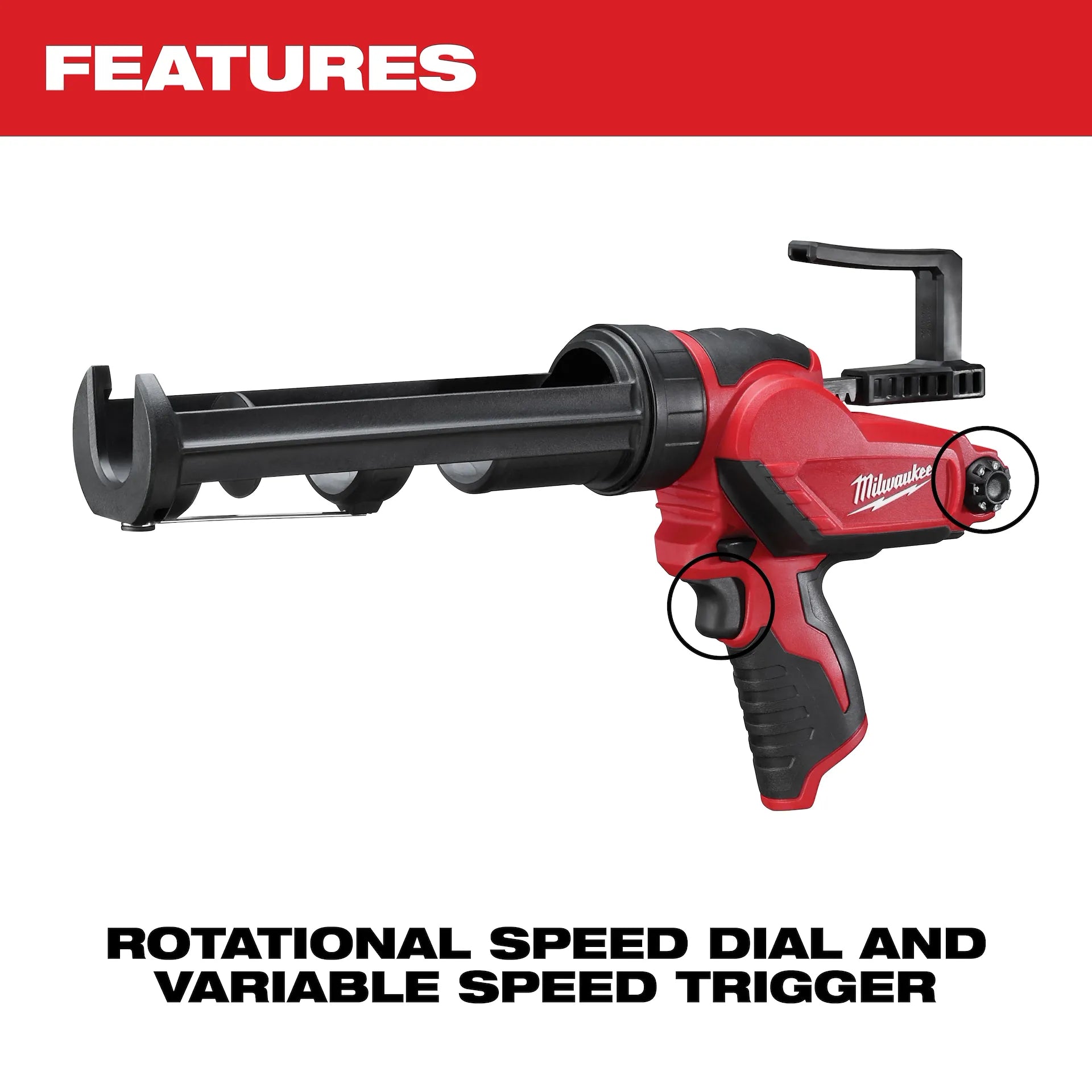 MILWAUKEE 2441-20 M12™ 10oz. Caulk and Adhesive Gun (Tool Only)