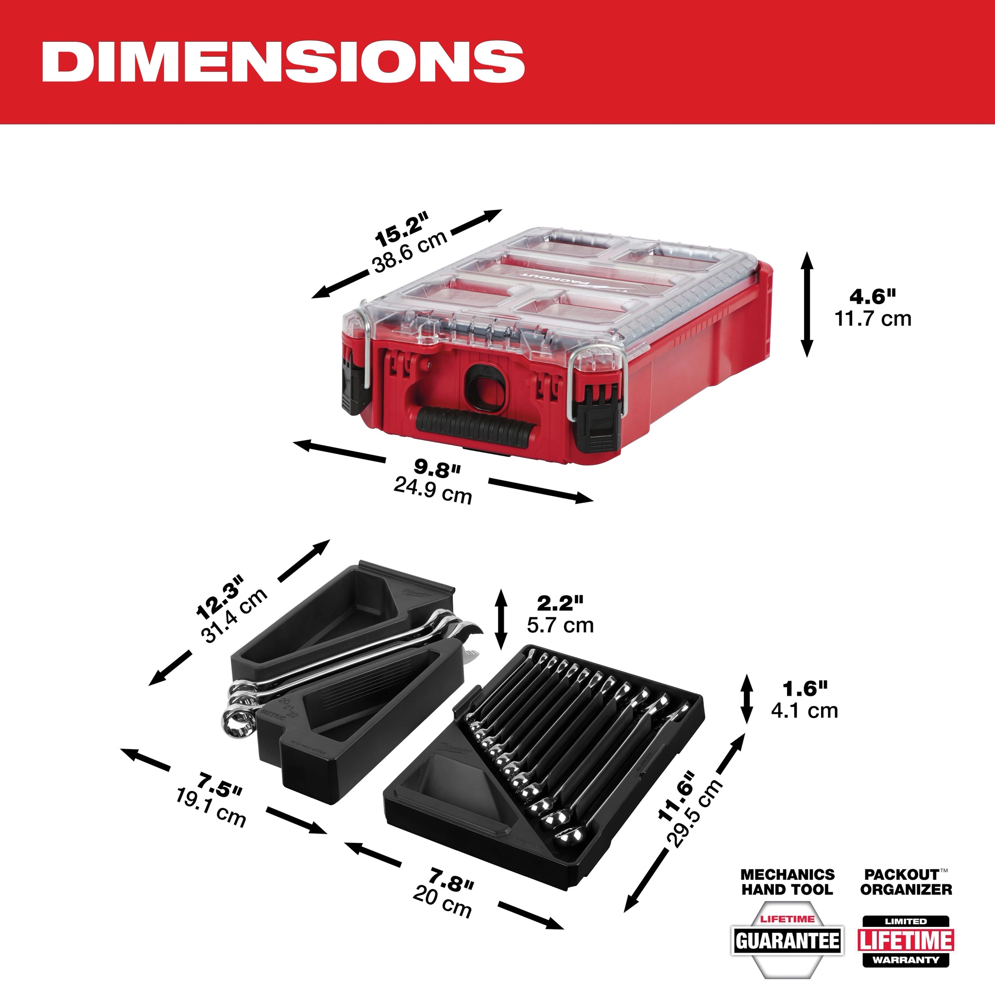 MILWAUKEE 48-22-9483 15pc Metric Combination Wrench Set with PACKOUT™ Compact Organizer