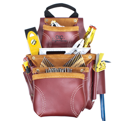 CLC 21687 Construction Worker’s Heavy-Duty Leather Nail & Tool Bag
