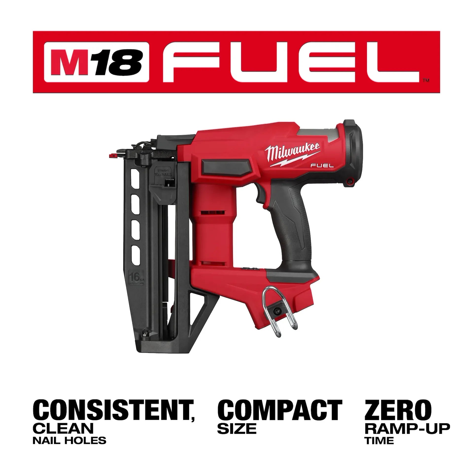 MILWAUKEE 3020-20 M18 FUEL™ 16 Gauge Straight Finish Nailer (Tool Only)