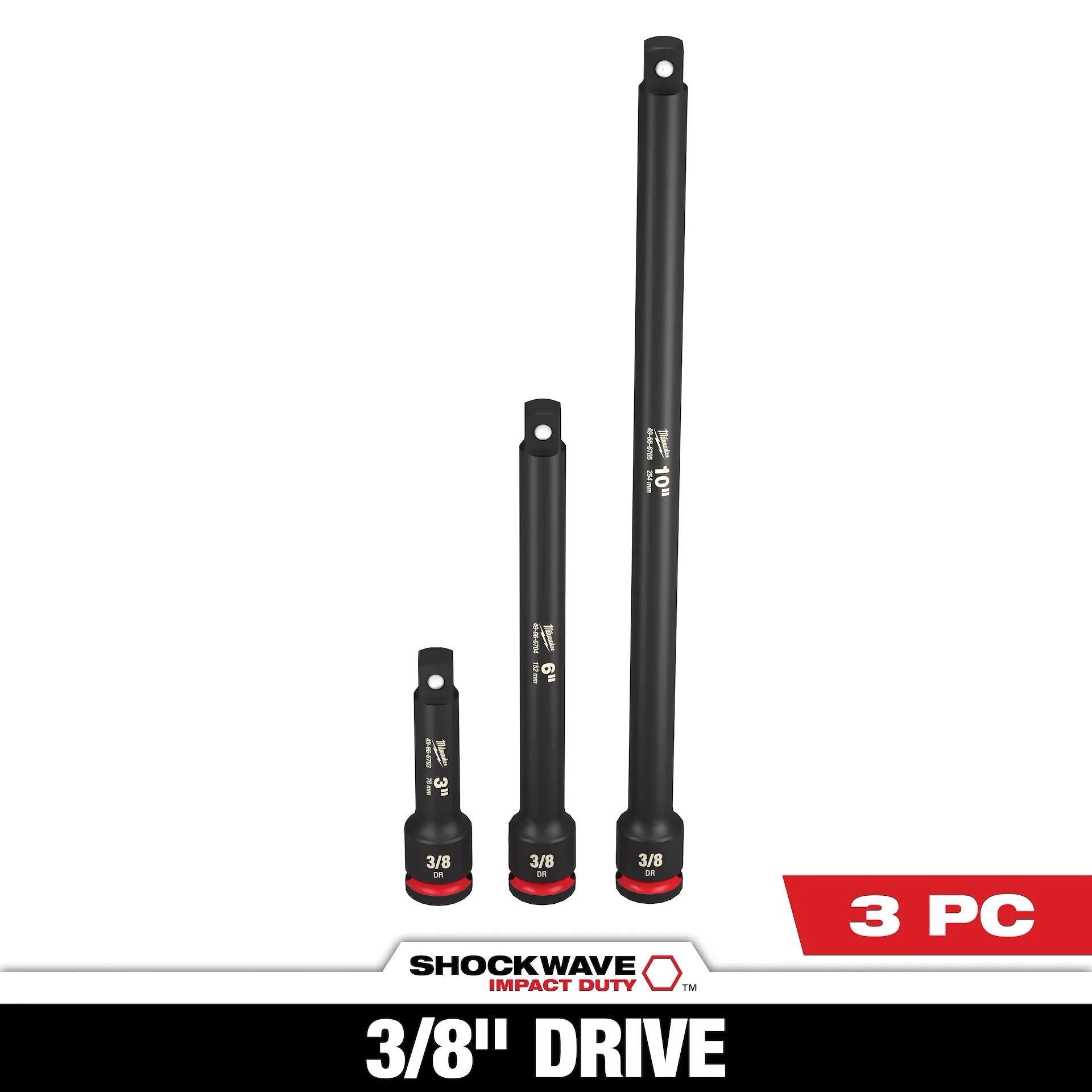 MILWAUKEE 49-66-6714 3PC SHOCKWAVE™ Impact Duty 3/8