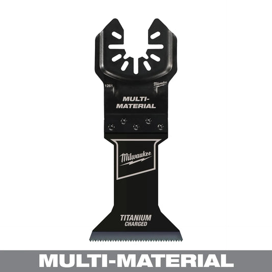 MILWAUKEE 49-25-1261 OPEN-LOK™ 1-3/4" TITANIUM CHARGED™ Bi-Metal Multi-Material Multi-Tool Blade