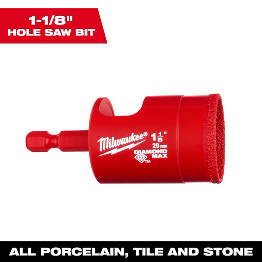 MILWAUKEE 49-56-0518 1-1/8" DIAMOND MAX HOLE SAW
