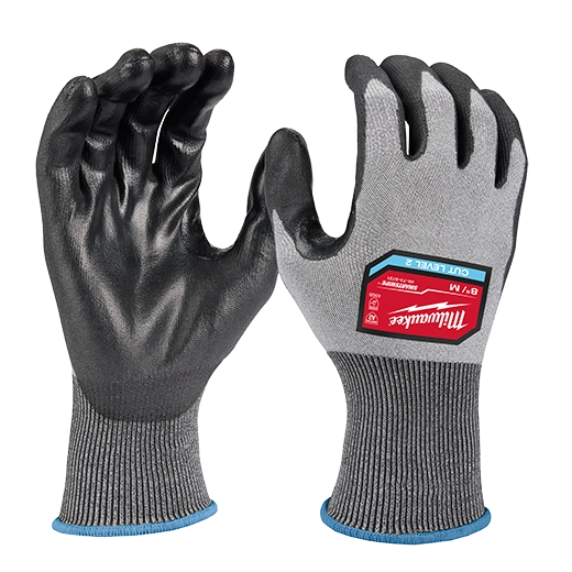 MILWAUKEE 48-73-8722 Cut Level 2 High Dexterity Polyurethane Dipped Gloves - Large