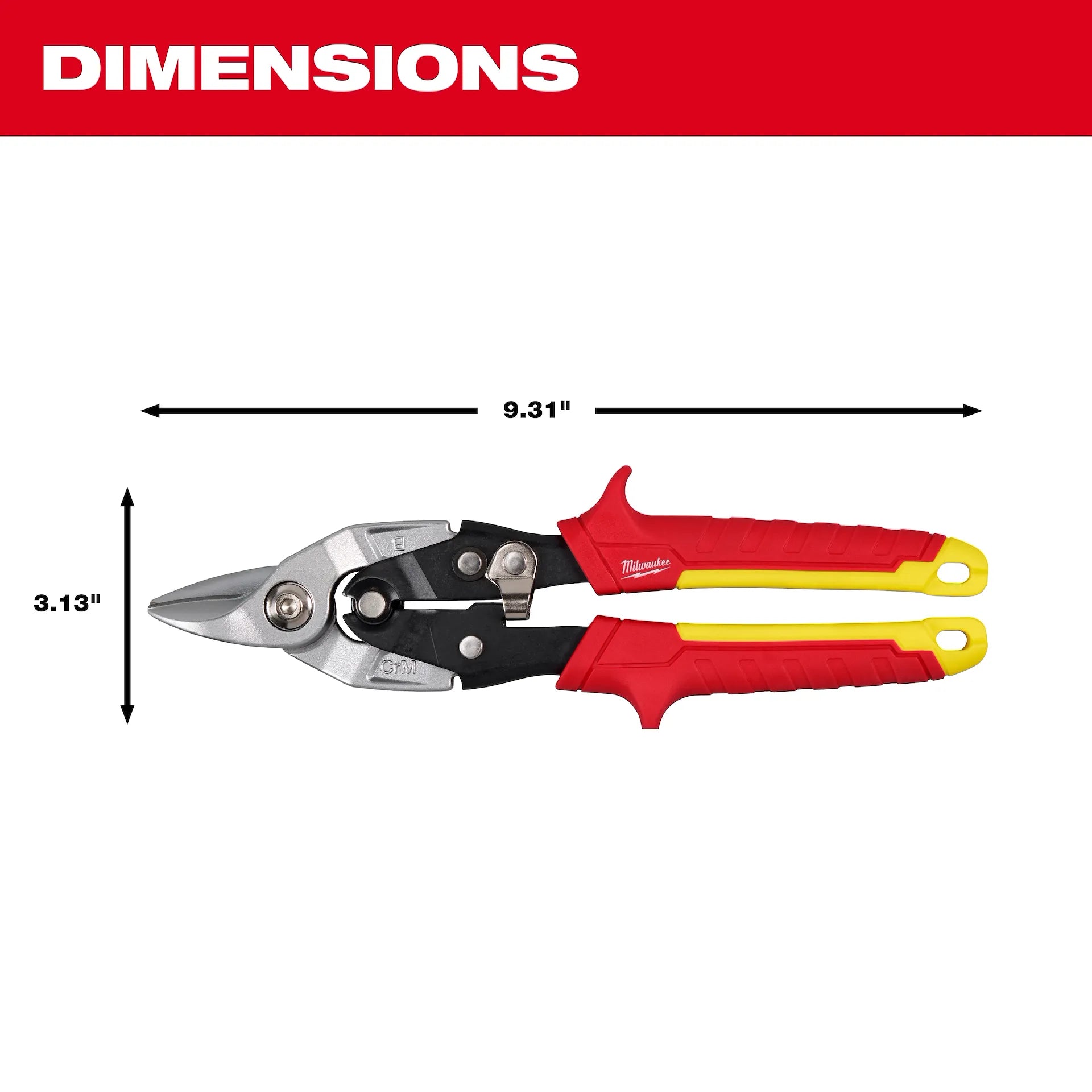 MILWAUKEE 48-22-4569 BULLDOG AVIATION SNIPS - STRAIGHT