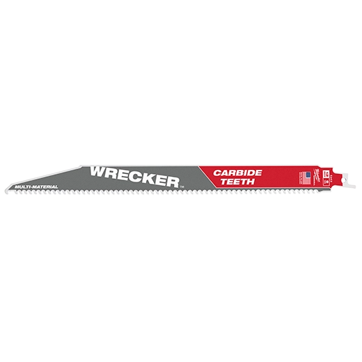 MILWAUKEE 48-00-5243 12" 6 TPI WRECKER™ with Carbide Teeth SAWZALL® Blade for Multi-Material (1 PK)