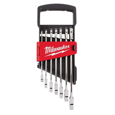 MILWAUKEE 48-22-9506 7pc Ratcheting Combination Wrench Set - Metric