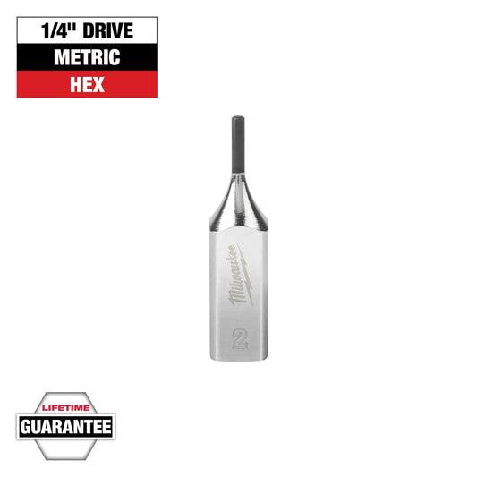 MILWAUKEE 45-34-1030 1/4" Drive 2mm Hex Bit Socket