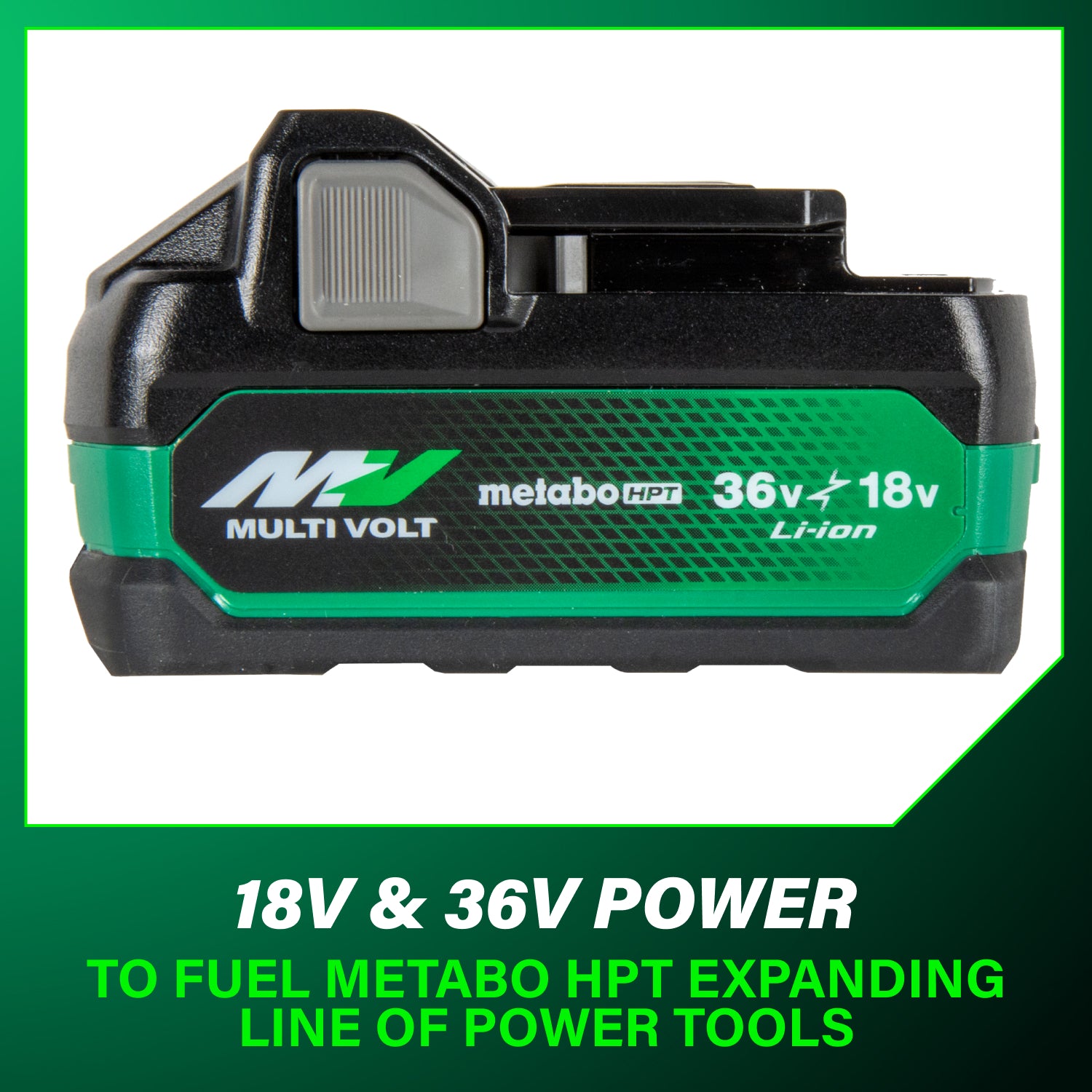 METABO BSL36A18X 18V/36V (5.0Ah/2.5Ah) MultiVolt™ Lithium Ion Water & Impact Resistant Battery