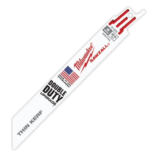 MILWAUKEE 48-00-5186 6" THIN KERF SAWZALL BLADE 24TPI 5PK