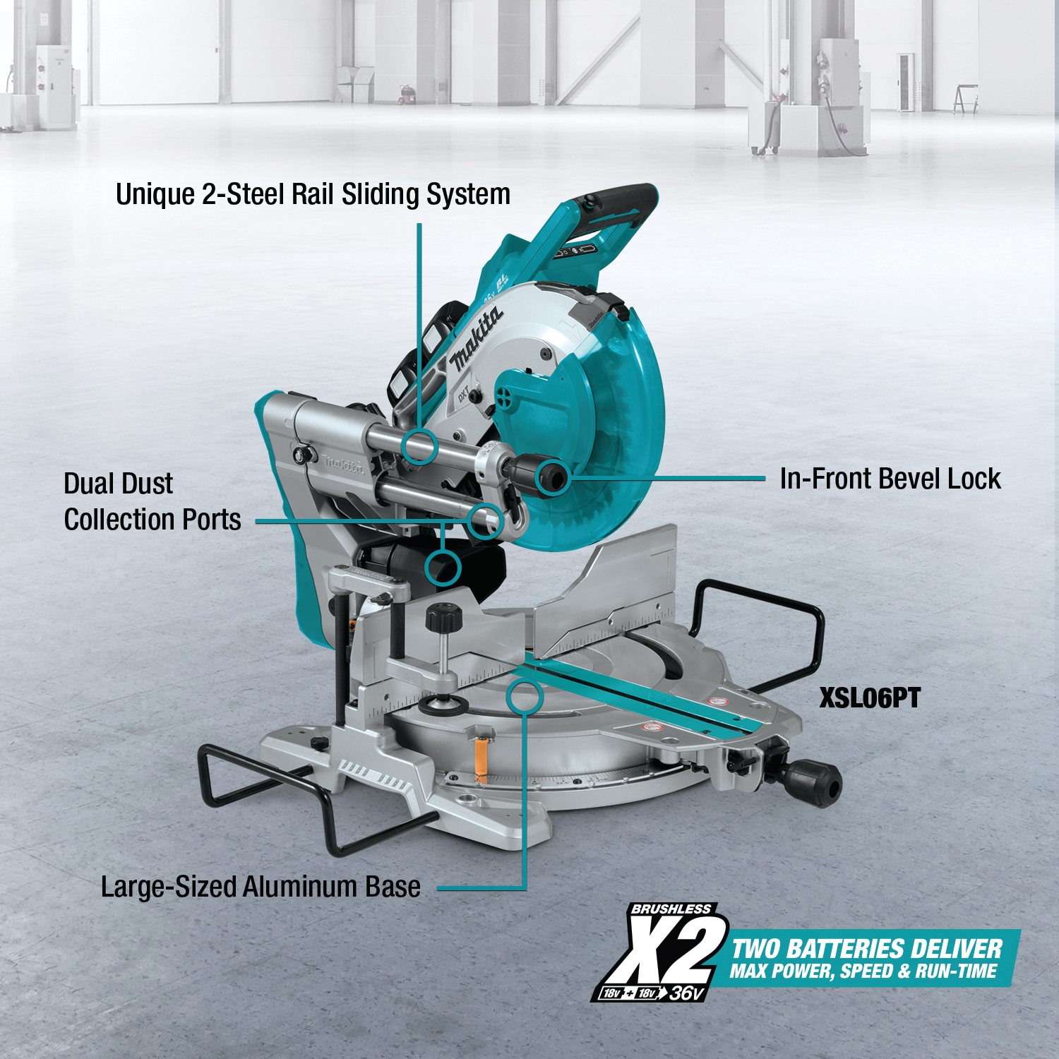 MAKITA XSL06PT 36V (18V X2) LXT® Brushless 10