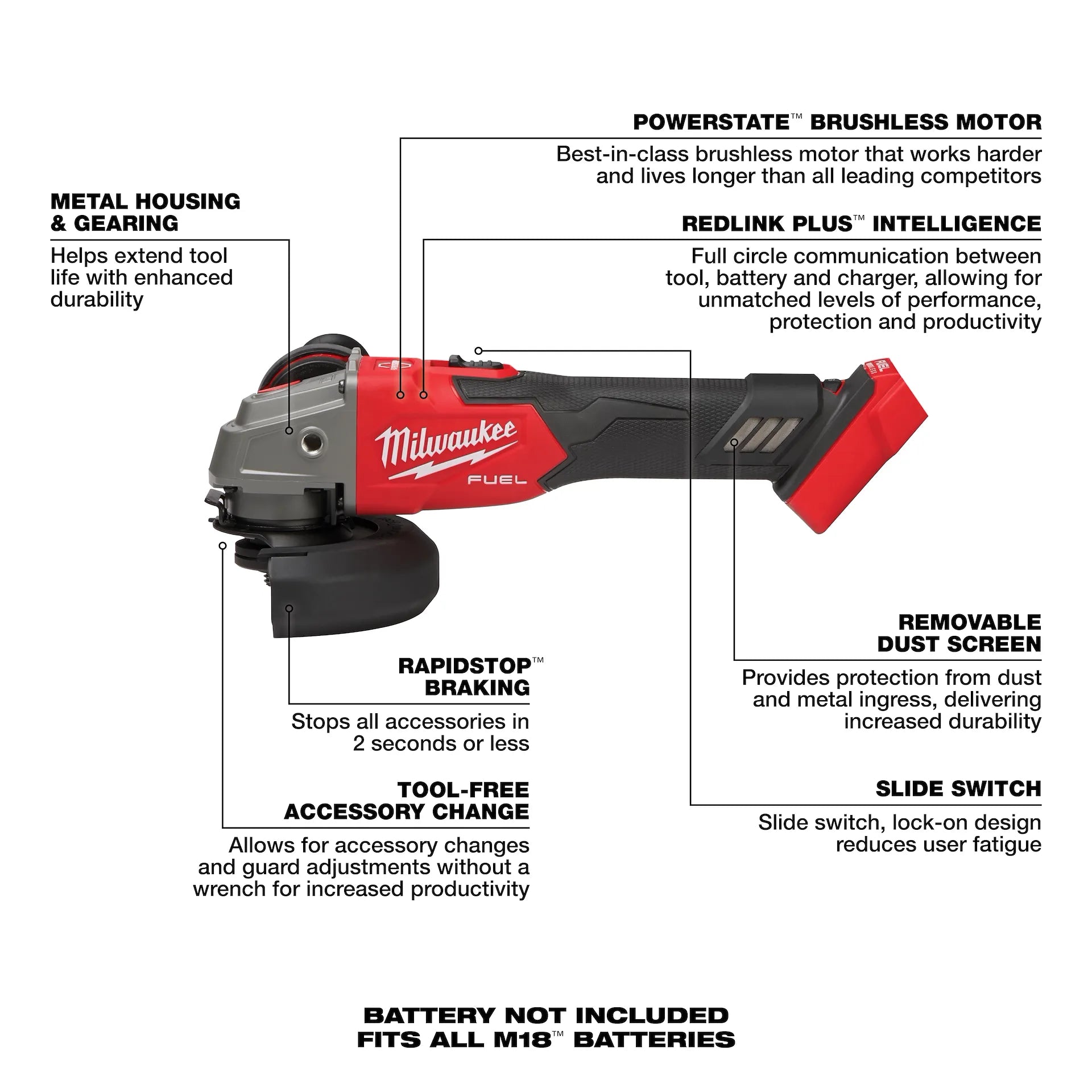 MILWAUKEE 2889-20 M18 FUEL™ 4-1/2