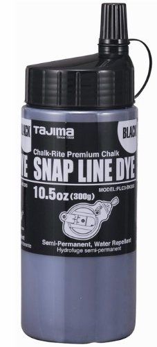 TAJIMA PLC3-BK300 Snap Line Dye – Black 10.5 oz / 300g, High-Visibility Marking Chalk