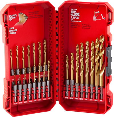 MILWAUKEE 48-89-4631 23PC SHOCKWAVE™ Impact Duty RED HELIX™ Titanium Drill Bit Set