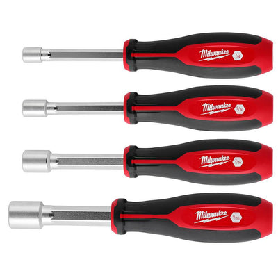 MILWAUKEE 48-22-2444 4PC SAE HOLLOWCORE NUT DRIVER SET NON-MAG